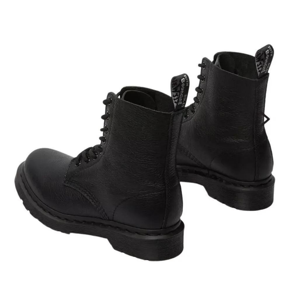 Dr Martens kids 1460 Pascal Mono Boots Black Leather Size 4 Punk Alternative